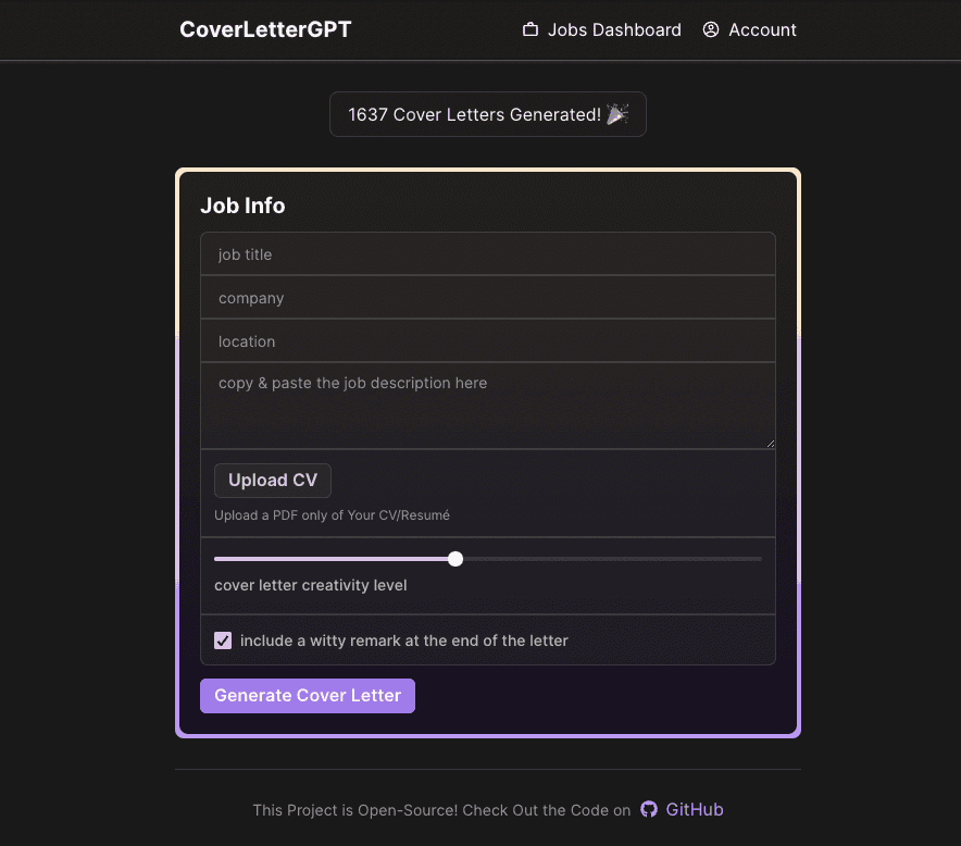 CoverLetterGPT